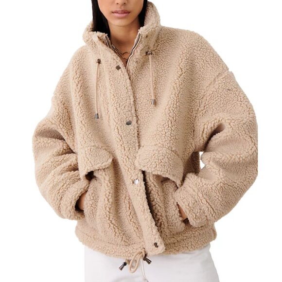 NEW Ba&sh Sanja Oversized Sherpa Jacket